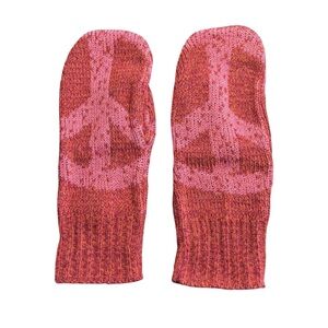 NWT Cozy Knit Mittens in Red &